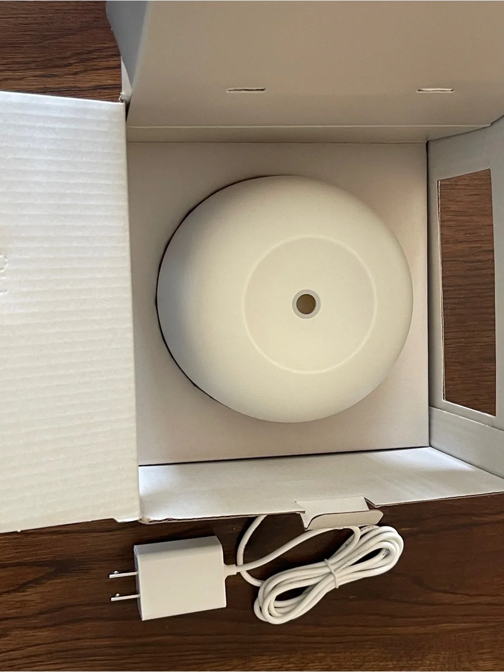 Project 62 White and Light Wood Ultrasonic Essential Oil Diffuser